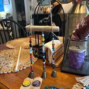Colorful Beaded Wind Chime with Bells